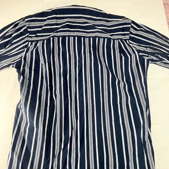 Burberrys of London Men’s Small Blue Long Sleeve Striped Dress Shirt Button Down - Picture 9 of 9